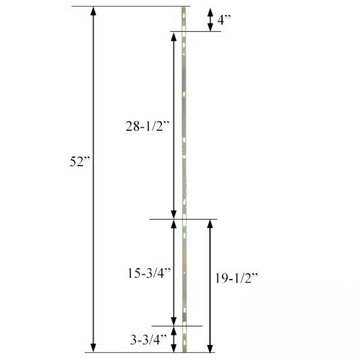 Fuhr Sliding Multipoint Lock Strike Plate 52"